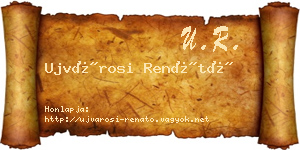 Ujvárosi Renátó névjegykártya